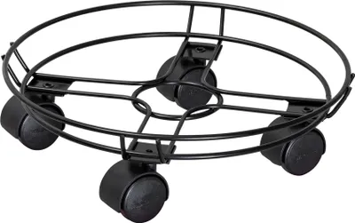 Produktbild von WAGNER Pflanzenroller BLACK EDITION Ø 30 x 5 cm, für innen, Stahl, schwarz, Randbegrenzung, Tragkraft 60 kg - 20093301