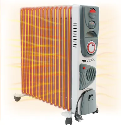 Produktbild von Ölradiator 2900W Elektro Heizkörper mit 13 Rippen Öl Radiator Mobile Elektroheizung mit 24h Timer, Heizung, Heizlüfter, Thermostatregler, Abschaltautomatik, Überhitzungsschutz 2500/2900 Watt