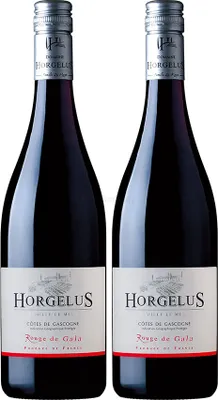 Produktbild von Horgelus Rouge de Gala - 2er Set Rotwein Merlot 0,75L (13% Vol) aus Frankreich / Côtes de Gascogne - [Enthält Sulfite]