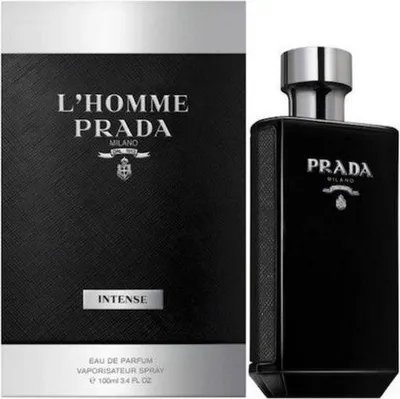 Produktbild von Prada L'Homme Intense, Männer, 100 ml, Nicht nachfüllbare Flasche, Spray, ALCOHOL DENAT, AQUA (WATER), PARFUM (FRAGRANCE), COUMARIN, LINALOOL, ETHYLHEXYL METHOXYCINNAMATE,...