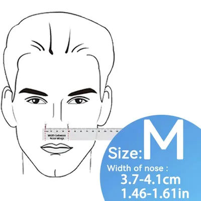 Image de Masque nasal pour CPAP, avec coussin en silicone, bandeau renforcé, taille M