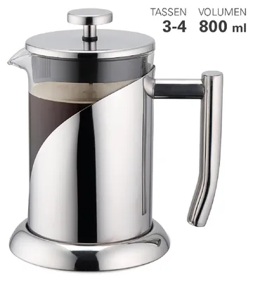 Produktbild von Karl Weis Pressfilterkanne Glas / Edelstahl 0,8 L