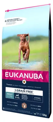 Zdjęcie produktu dla Eukanuba Adult Grain Free 12kg Sucha Karma Dla Psa Z Dziczyzną