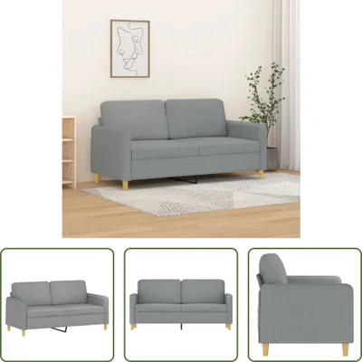 Produktbild von The Living Store 2-Sitzer-Sofa Hellgrau 140 cm Stoff
