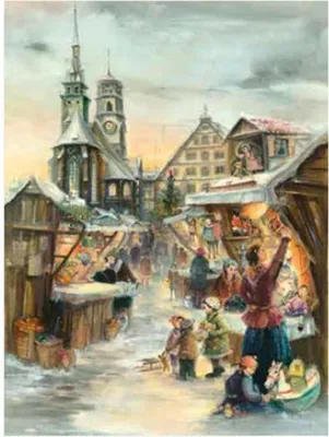 Produktbild von Adventskalender Kinderfreuden mit nostalgischen Bildchen