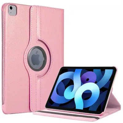 Image de Coque pour iPad Air 11 Pouces (2024/2025/2026) / iPad Air 4/5 10,9 Pouces, Etui Rotatif 360° Multi-Angle Rose