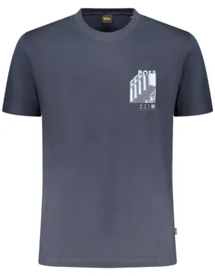 Produktbild von Stylisches Herren Kurzarm-T-Shirt in Blau mit Rundhalsausschnitt