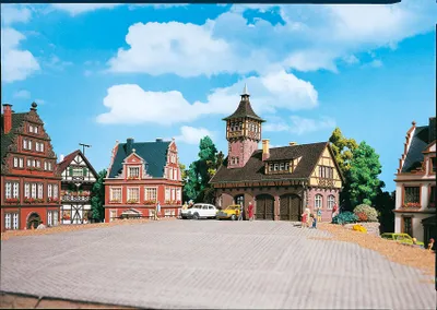 Produktbild von Vollmer 43756 - H0 Gerätehalle mit Turm, dreiständig - Neu