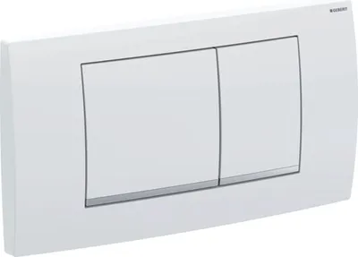 Immagine prodotto di Geberit Twinline30 Betätigungsplatte chrom matt eckig 2-Mengen WC Drückerplatte