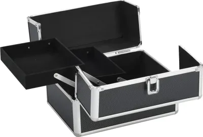Obrázok produktu pre vidaXL Kozmetický kufrík 22x30x21 cm čierny hliník