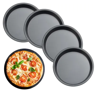 4 runde Backformen Ø15 cm, Kohlenstoffstahl, antihaftbeschichtet