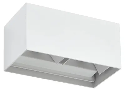 Produktbild von Lindby LED-Außenwandleuchte Nivar, eckig, weiß, 20 cm, IP54