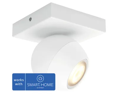 Obrázek produktu pro Philips Hue White ambiance Jeden reflektor Buckram, Chytré bodové osvětlení, Bluetooth/Zigbee, Bílá, LED, Kov, GU10