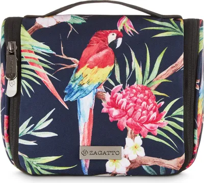 Produktbild von Zagatto Kosmetiktasche mit floralem Muster, Haken und Spiegel ZG732