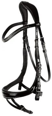 Immagine prodotto di Schockemöhle Sports Snaffle Equitus Beta Brevetto nero / Argento WB XL
