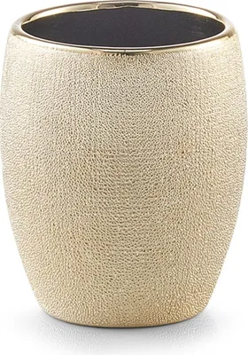 Produktbild von Zeller Zahnputzbecher Glitter Zahnbürstenhalter Zahnbecher Gold aus Steinzeug