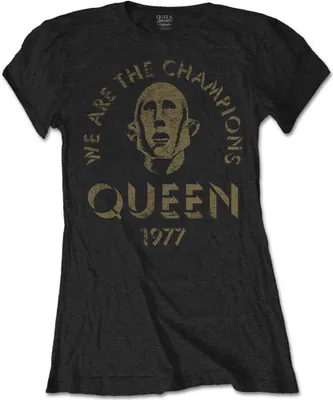Produktbild von Queen - "We Are The Champions" T-Shirt für Damen RO1688 (L) (Schwarz)