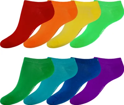 Produktbild von OCERA 8 Paar Sneaker Socken für Damen Rainbow Colors 35/38