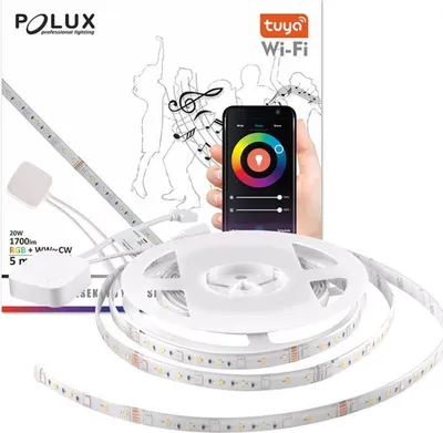 Obrázok produktu pre WiFi LED pásik 5m 3000K + 6000K + RGB IP65 hudobná funkcia Tuya 313911 Polux