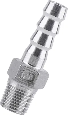 Produktbild von Außengewinde Schlauch Rohr Fitting Barb Schlauch Schwanz Stecker Edelstahl 304 (1/8 "x8mm)