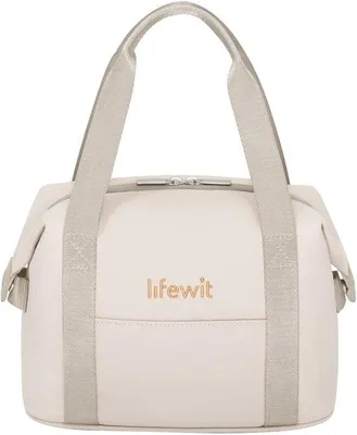 Produktbild von Isolierter Rucksack für Frauen, 6L Beige, Wasserdicht, leichter Lunchrucksack, tragbarer Kühler, für Arbeit, Schule, Picknick, Reisen