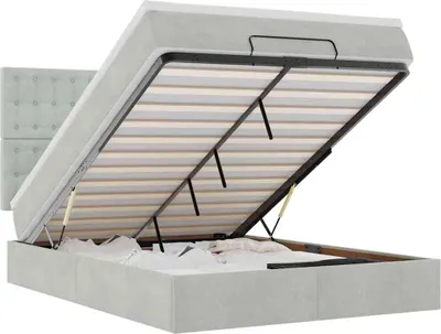 Obrázok produktu pre vidaXL Osmanská posteľ s matracmi svetlosivá 140x200 cm zamat