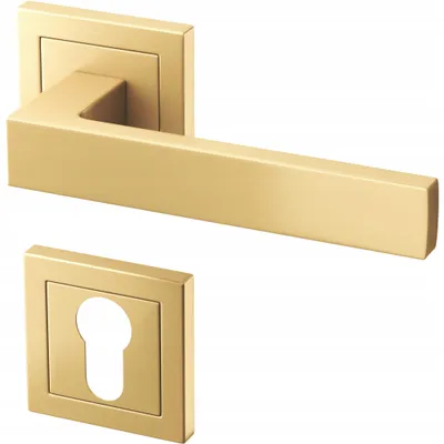 Produktbild von Gamar ERGO Innentürgriff matt gold Quadratisch Messing Satina