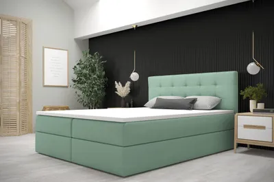 Obrázok produktu pre Manželská posteľ 180x200 s úložným priestorom RIJAN - zelená