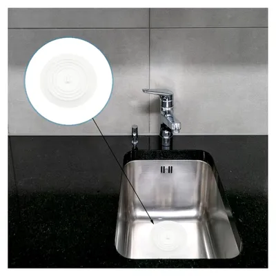 Produktbild von Abflussstöpsel aus Silikongummi, 15,5 cm, Universalstopfen für Spülbecken in Küche, Bad und Badewanne