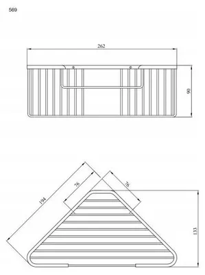 Produktbild von Andex Sanibella 569B Eck-Duschkorb Weiß Organizer