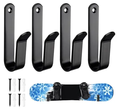 Produktbild von Skateboard Wandhalterung 2 Paar für Boards & Skier Aufbewahrungshaken