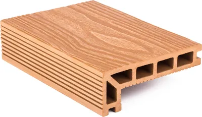 Zdjęcie produktu dla Deska tarasowa G21 wykończeniowa, 2,5 x 14 x 400 cm, Light Wood, WPC