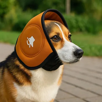 Produktbild von INF Geräuschreduzierende Ohrenschützer für Haustiere: Beruhigung für Hunde Orange M