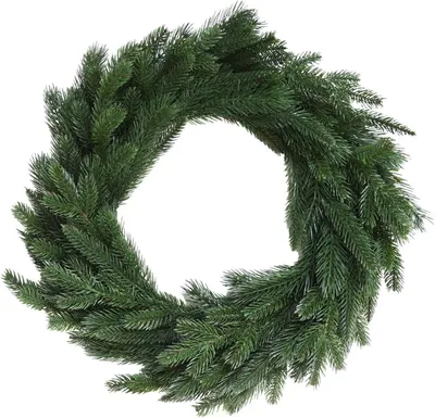 Produktbild von VIVANNO Tannenkranz Kunststoff BORDINO Rund, Grün naturgetreu - 60x60x11 cm