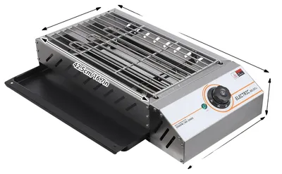 Produktbild von Elektrischer Grill, hohe Effizienz, einstellbare Temperatur, schwarz
