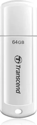 Produktbild von Transcend JetFlash 730 64GB USB 3.0, 64 GB, USB Typ-A, 3.2 Gen 1 (3.1 Gen 1), Kappe, 8,5 g, Weiß