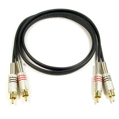 Produktbild von 1 m Zwillingskabel 2 Cinch/RCA Stecker an 2 Cinch/RCA Stecker