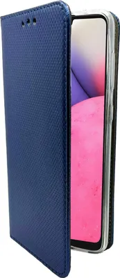 Produktbild von Buch Tasche "Smart" kompatibel mit SAMSUNG GALAXY A33 5G Handy Hülle Etui Brieftasche Schutzhülle mit Standfunktion, Kartenfach Blau