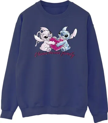 Produktbild von Disney - "Ohana" Sweatshirt für Herren BI31203 (XXL) (Marineblau)