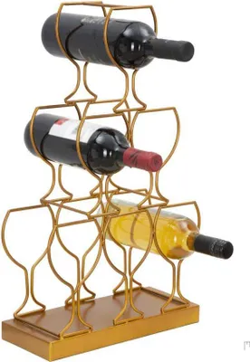 Produktbild von Weinregal, 6 Flaschen, golden, 31 x 12 x 53 cm