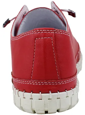 Produktbild von Gemini Damen Schnürschuh Leder Sneaker mit herausnehmbarer Innensohle 395610-02, Größe:40 EU, Farbe:Rot