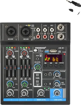 Zdjęcie produktu dla 4-kanałowy mikser, zasilanie phantom 48 V, łączność Bluetooth, wtyczka UE