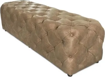 Produktbild von Casa Padrino Luxus Chesterfield Echtleder Sitzbank Braun 158 x 47 x H. 45 cm - Chesterfield Möbel