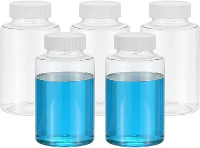 Productafbeelding van Set van 5 Transparante PET Reagentflessen 300 ml