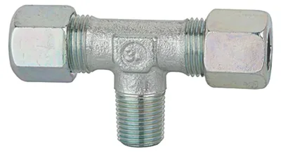 Produktbild von Riegler T-Einschraubverschraubung, R 3/4 a., Rohr-Außen-Ø 22, Stahl verz.