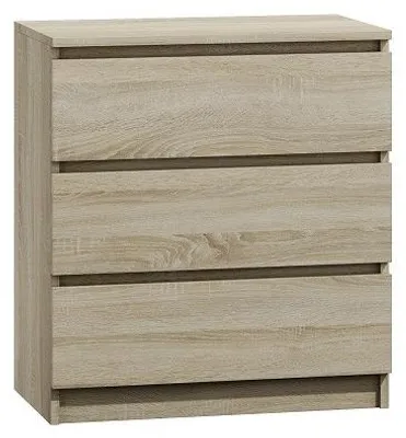 Obrázek produktu pro Topeshop M3 SONOMA, Dub, 3 zásuvka/zásuvek, Dřevotřískové desky, Jednobarevný, Moderní, Dřevotřískové desky