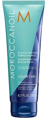 Produktbild von Moroccanoil Blonde Perfecting Purple Shampoo, 200 ml, Shampoo, Professionell, Frauen, Alle Haare, Blond, Grau