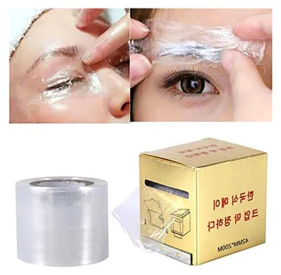 Produktbild von 200m Transparente Tattoo-Folie 4,2cm Breite Umweltfreundlich Ultradünn Mit Schneidspitze Augenbrauen Abdeckfolie Make-up Schutzfolie für Tätowierungen und Kosmetik