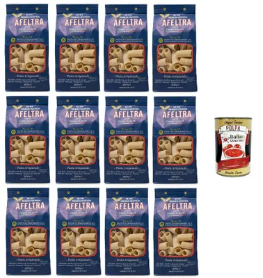 Produktbild von Afeltra Pasta di Gragnano I.G.P Rigatone I.G.P. Grießnudeln 12x 500gr + Italian Gourmet polpa 400g