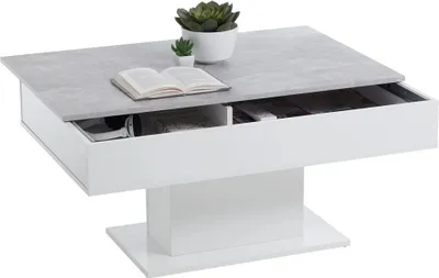 Produktbild von FMD Couchtisch Betongrau und Weiß